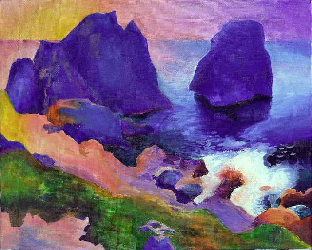Capri (akryl) - Alicja Motylska lat 13