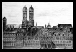 Rysunek “Budynki Monachium” wg. Elangego z 1864 - Angelika Kosieradzka lat 18